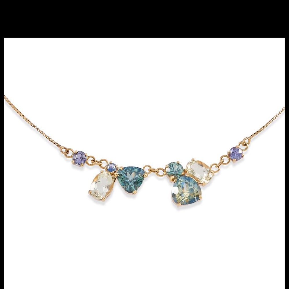 18K  fancy-cut color-change sapphires necklace